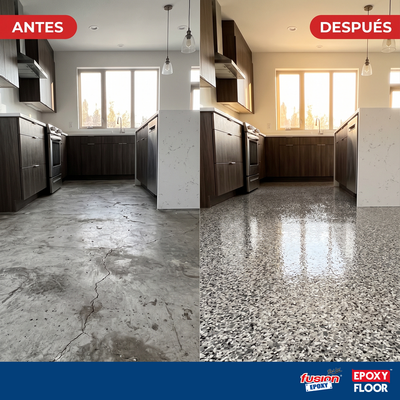 Ventajas del Kit de Piso Epóxico Fácil Epoxy Floor para recubrir pisos, imagen informativa 2 de 4